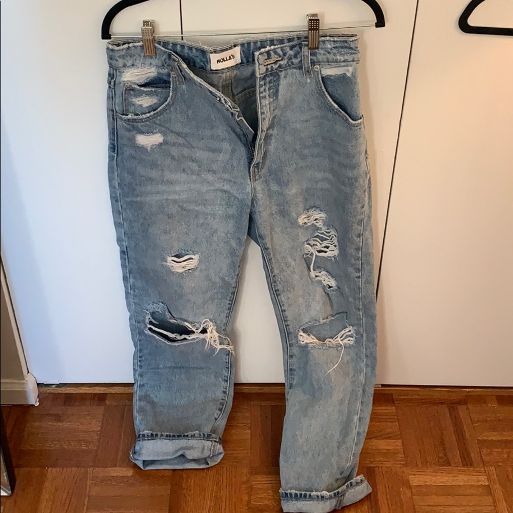 Rolla’s distressed jeans